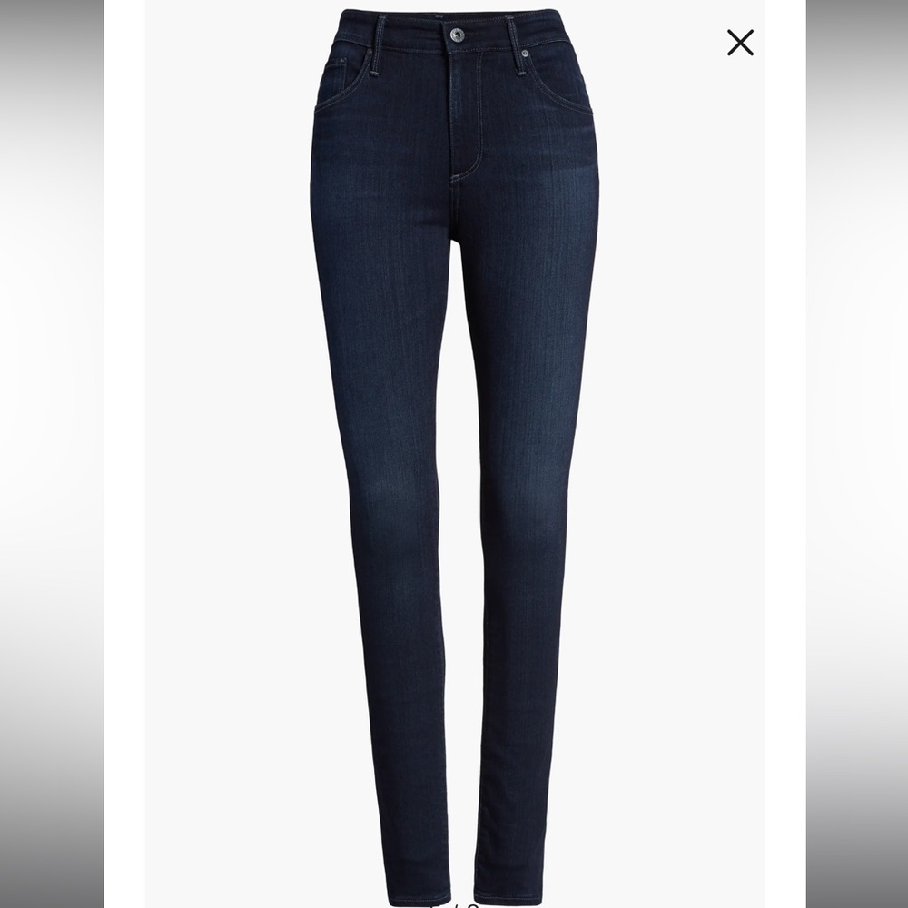 AG Farrah High Waist SkinnyJeans Dark Denim Blue Basin Nordstrom Fitted Stretch